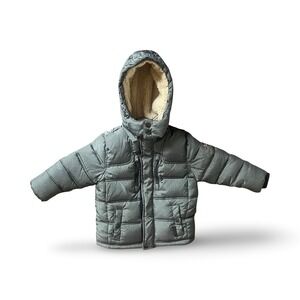 Ben Sherman Boys The Original Fleece Hoodie Coat Puffer Jacket Gray Size 4